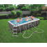 POOL SET RECTANGULAR 56721 - Blau/Dunkelgrau, Basics, Kunststoff/Metall (404/201/100cm) - Bestway POOL SET RECTANGULAR 56721 - Blau/Dunkelgrau, Basics, Kunststoff/Metall (404/201/100cm) - Bestway