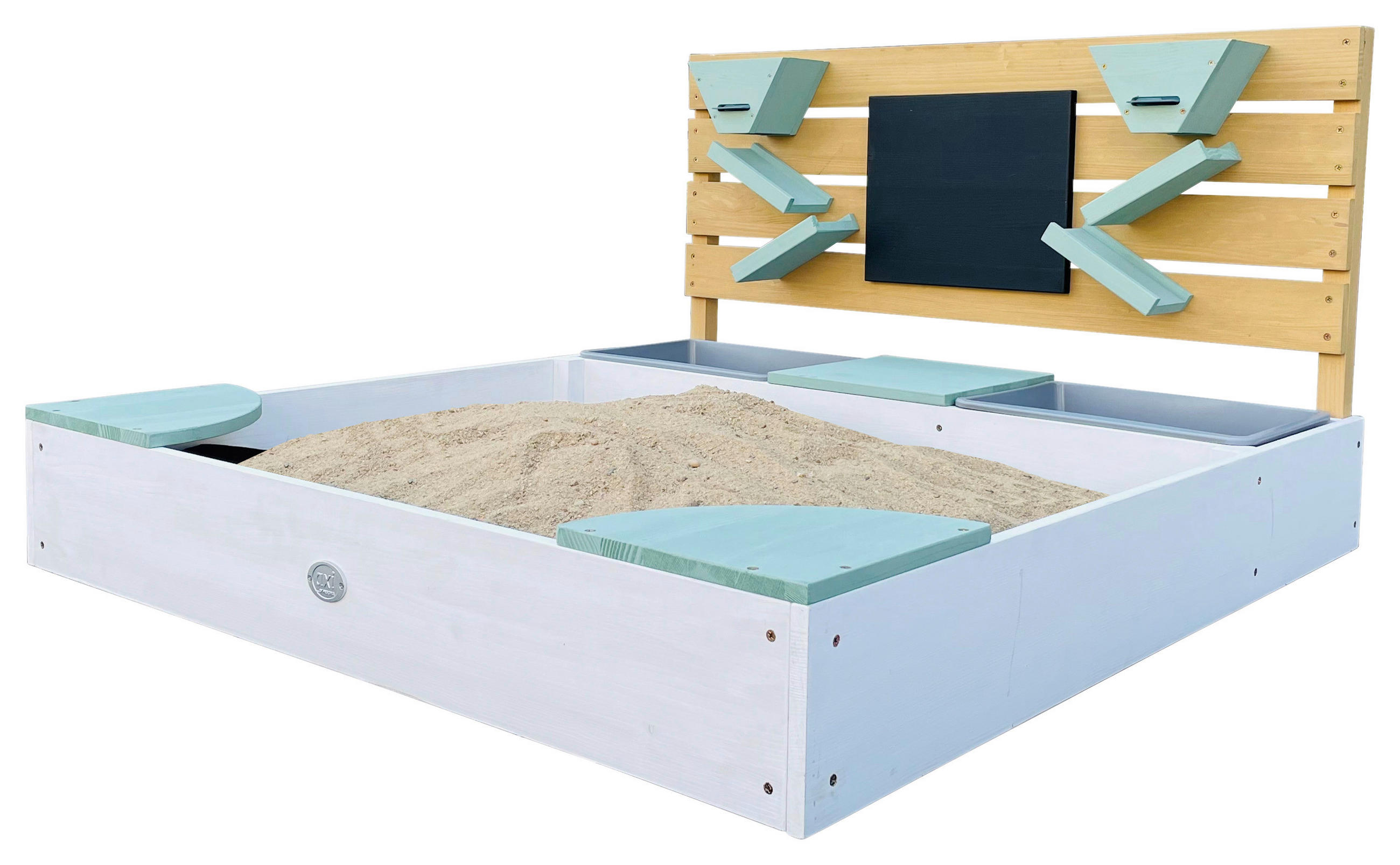 SANDKASTEN  - Weiss/Braun, Konventionell, Holz/Kunststoff (100/105/59cm)