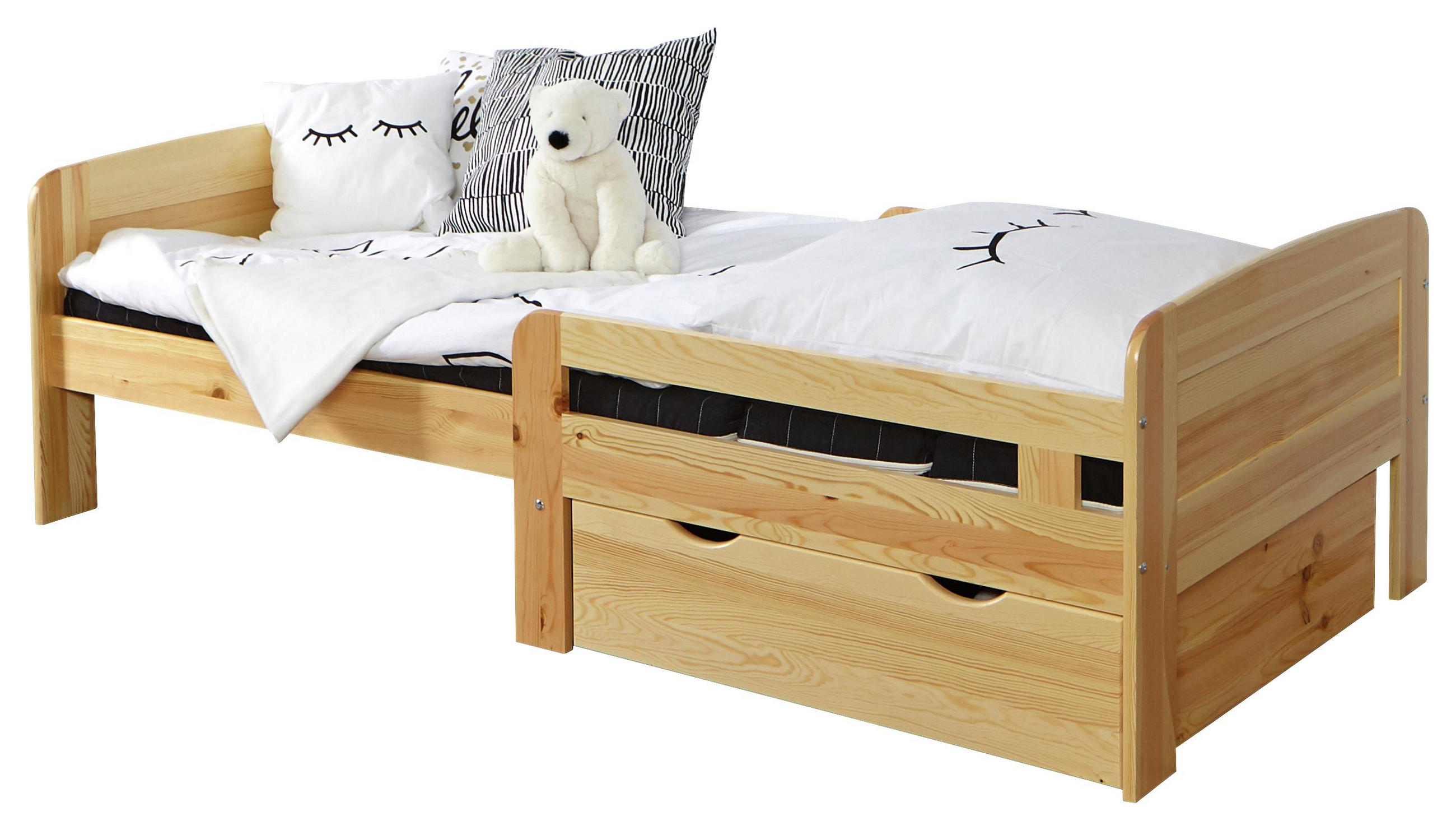 Ausziehbett 90/200(140) cm in Naturfarben