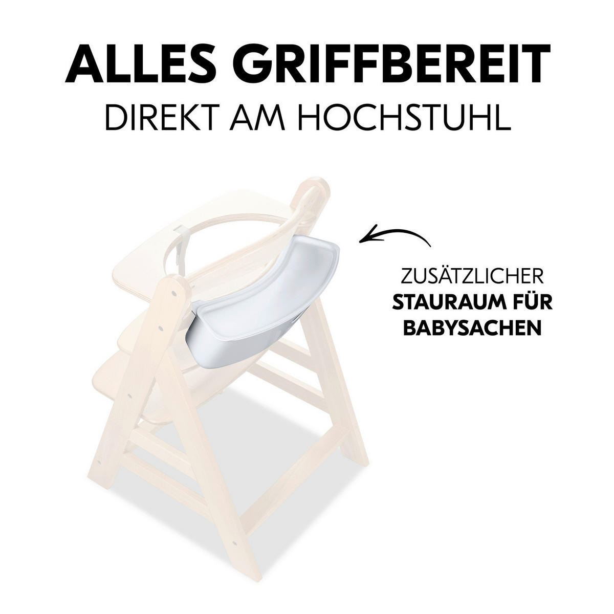 AUFBEWAHRUNGSBOX     - Weiß, Basics, Kunststoff (17/16/42cm) - Hauck