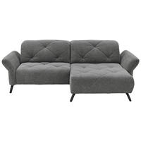 ECKSOFA Beach Anthrazit Webstoff  - Anthrazit/Schwarz, Design, Textil/Metall (244/173cm) - Moderano