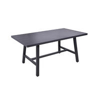GARTENTISCH Metall Schwarz rechteckig  - Schwarz, Basics, Metall (160/89,5/75cm) - Gardenson