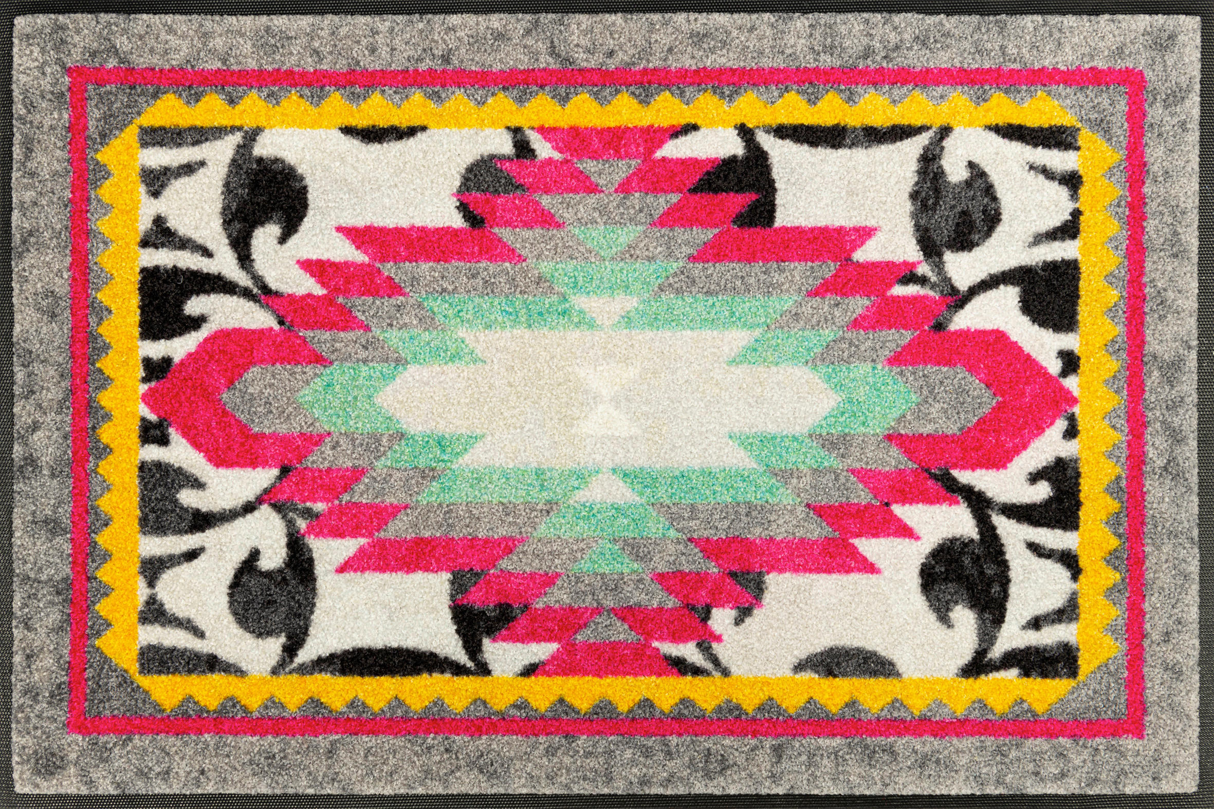 FUßMATTE 50/75 cm Tribal Pop  - Multicolor, Basics, Kunststoff/Textil (50/75cm) - wash+dry