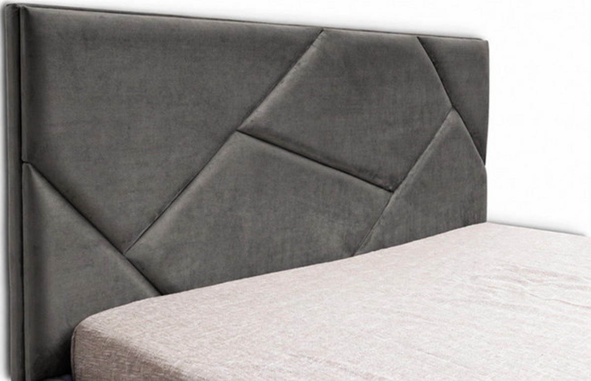 Pat Tapițat 160x200 Cm, 160/200 cm, gri - gri, Design, metal/textil (160/200cm) - Hom`in