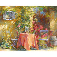 KUNSTDRUCK 50/40 cm  - Sandfarben/Orange, Basics, Papier (50/40cm) - Monee