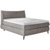 BOXSPRINGBETT 180/200 cm,  in Grau, gepolstertes Kopfteil, Topper, Matratzen, H2 + H3 = mittel + fest  - Schwarz/Grau, Trend, Holz/Textil (180/200cm) - Esposa