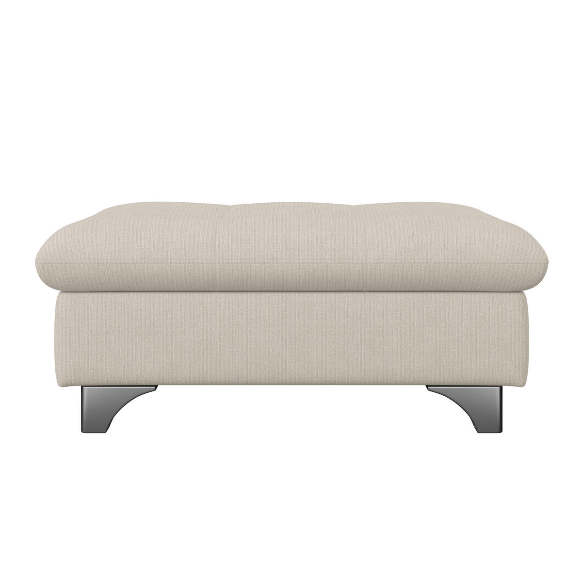 HOCKER Chenille Beige  - Chromfarben/Beige, KONVENTIONELL, Textil/Metall (108/46/108cm) - Livetastic