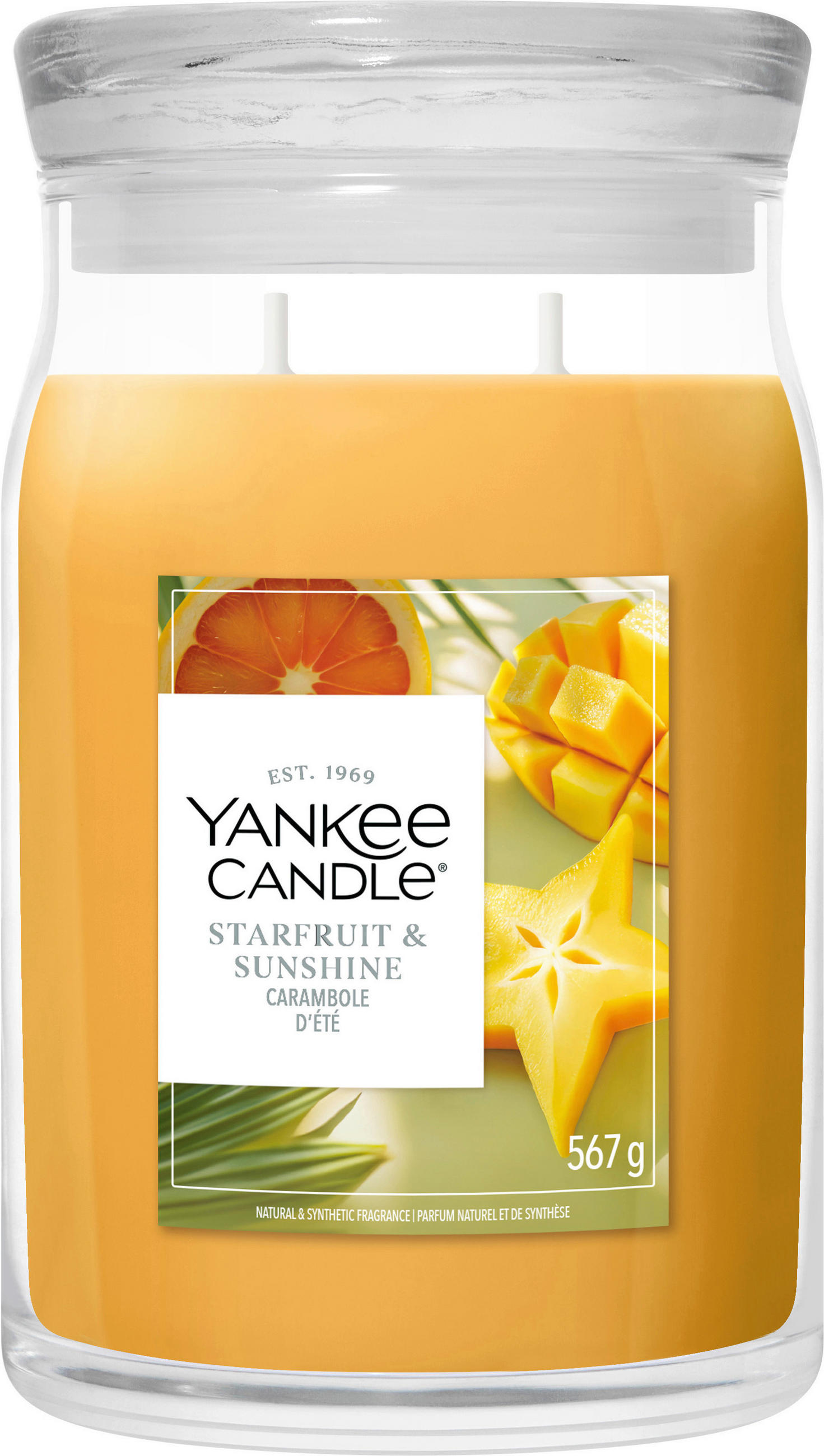 VONNÁ SVÍČKA  - tmavě žlutá/čiré, Basics, parafín/sklo (9,3/15,7/9,3cm) - Yankee Candle