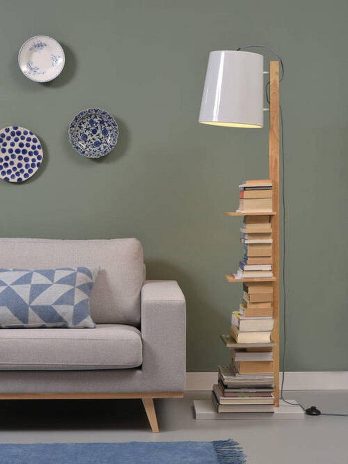 STEHLEUCHTE  30/168/49 cm   - Weiß, Design, Holz/Metall (30/168/49cm) - It's about Romi