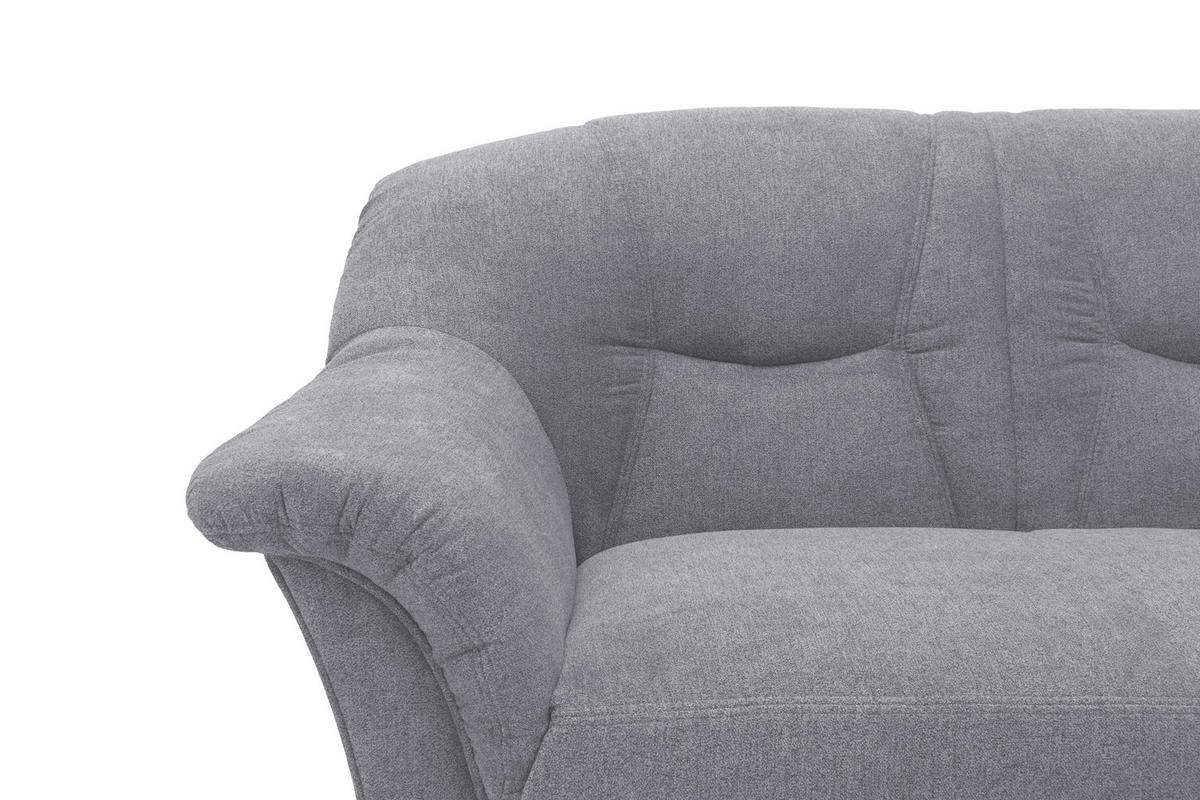 ECKSOFA Dunkelgrau Mikrofaser  - Dunkelgrau/Schwarz, KONVENTIONELL, Kunststoff/Textil (232/146cm) - MID.YOU