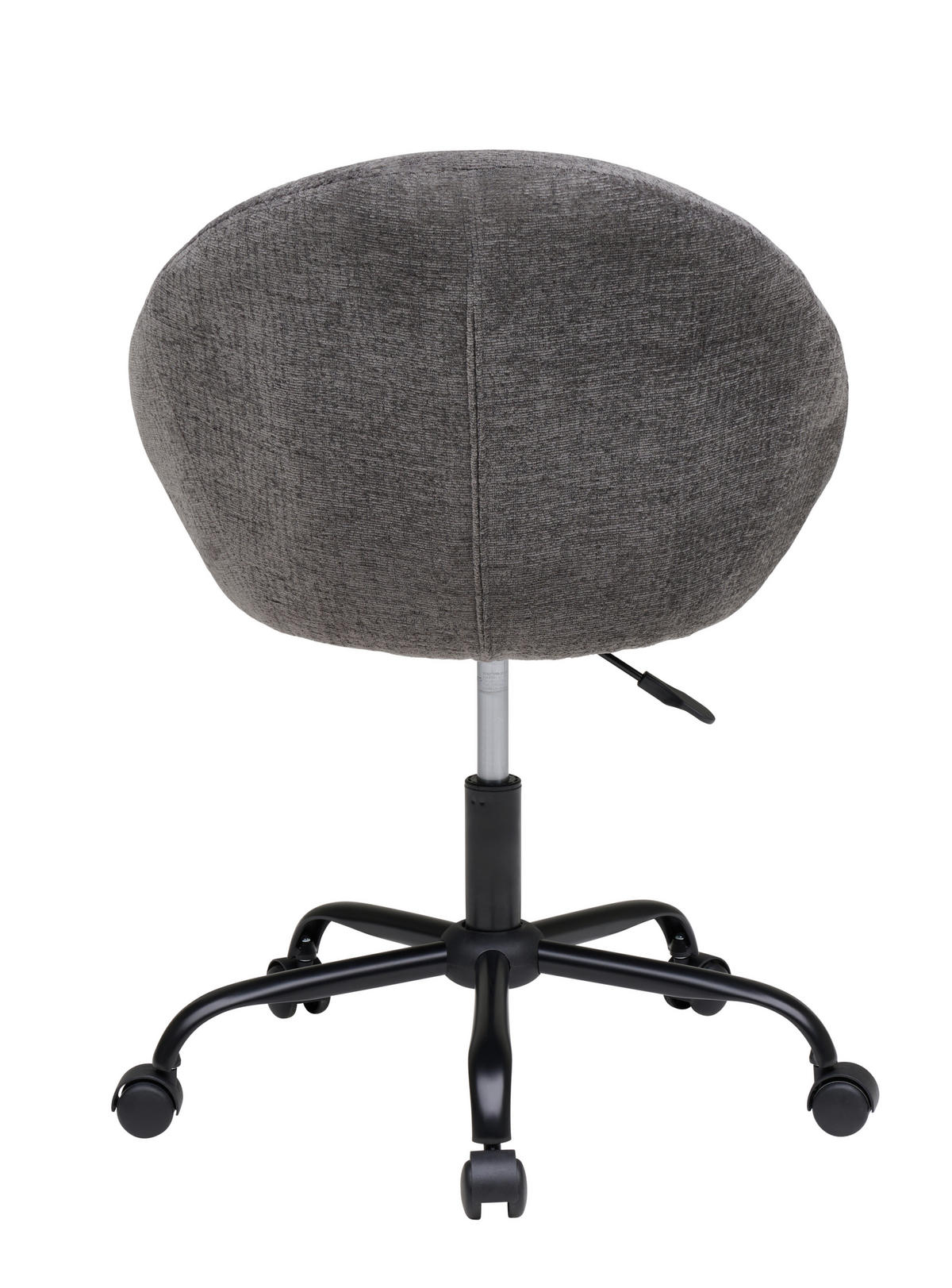 VRTLJIVI STOL kovina, tekstil siva, bela  - siva/črna, Moderno, kovina/umetna masa (62/79/87/61cm) - MID.YOU