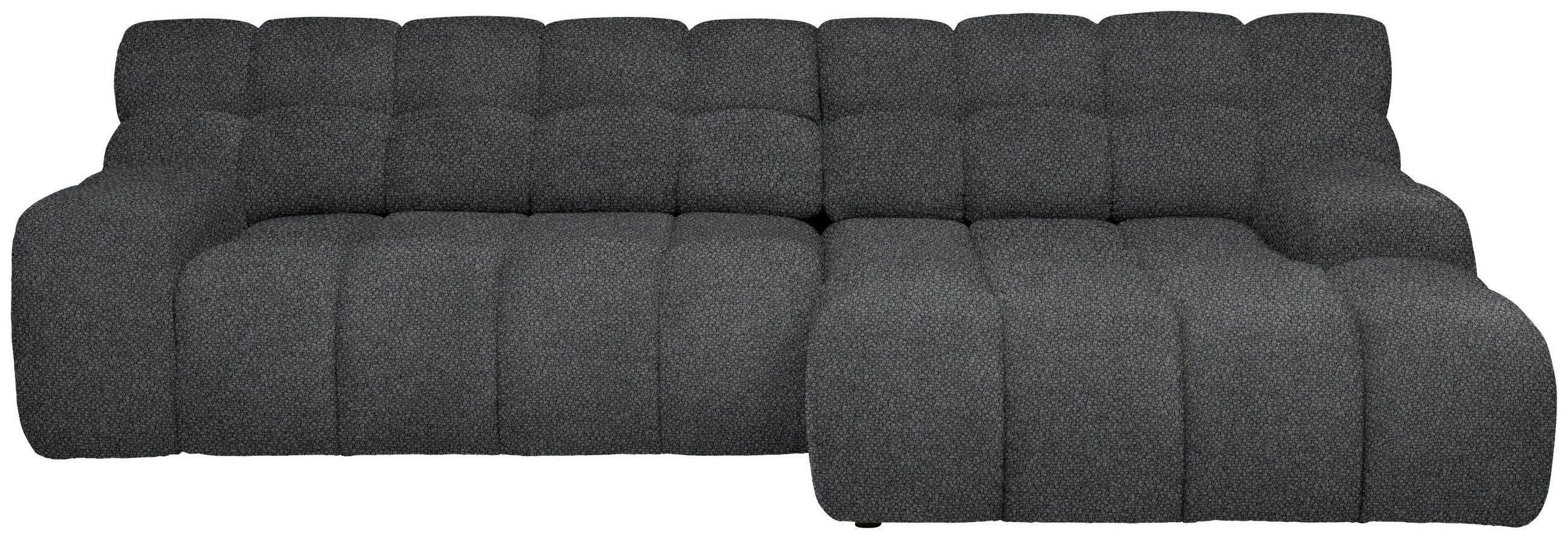 ECKSOFA in Webstoff Anthrazit  297/180 cm  - Anthrazit/Schwarz, MODERN, Kunststoff/Textil (297/180cm) - Welnova