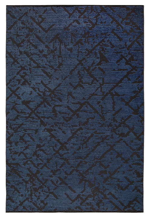 RAVNO TKANA PREPROGA  160/230 cm  tkano  modra, siva  - modra/siva, Design, tekstil (160/230cm) - Novel