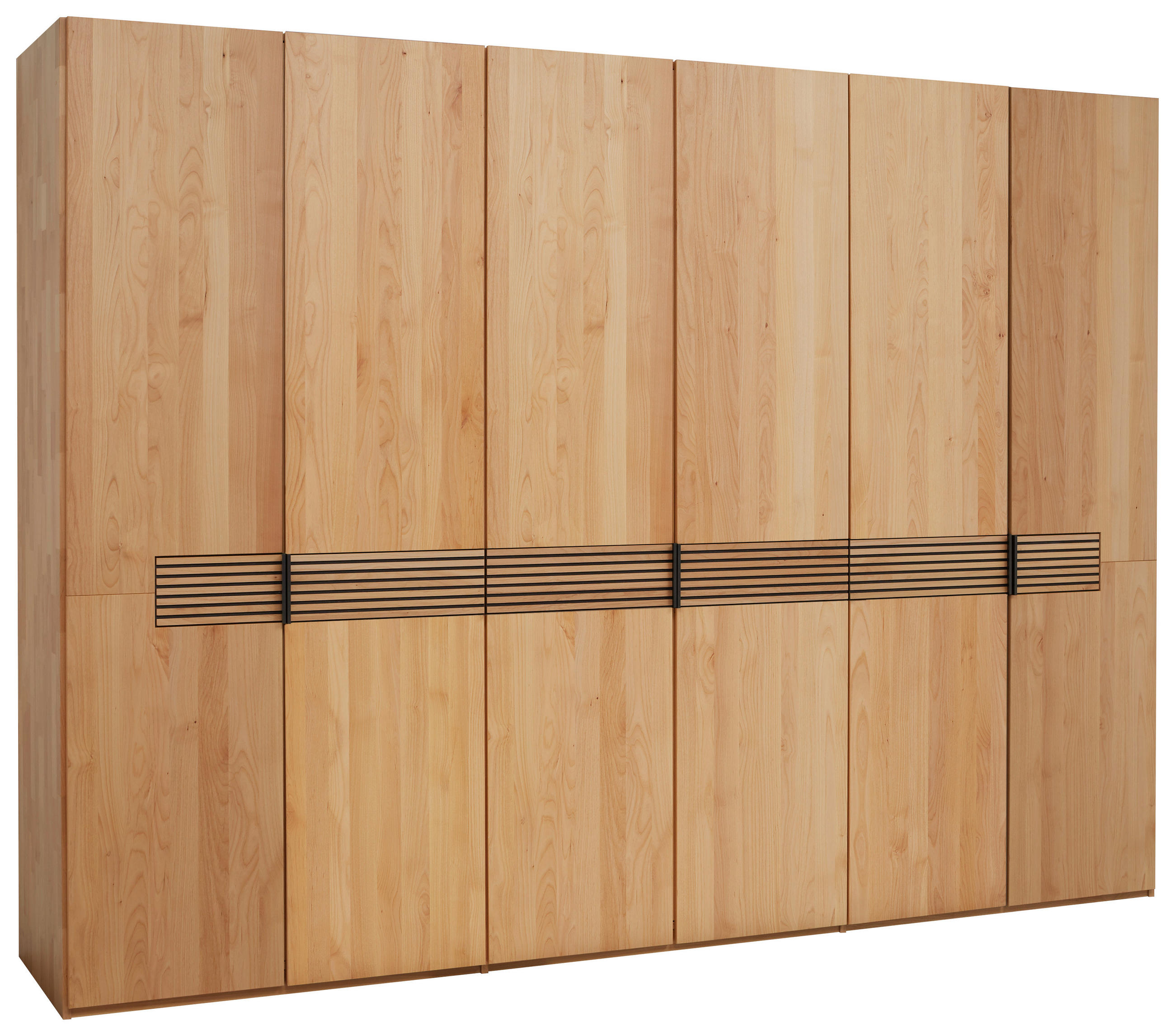 DREHTÜRENSCHRANK 301,9/223/62 cm 6-türig Erlefarben  - Erlefarben/Schwarz, Natur, Holz/Metall (301,9/223/62cm) - Valnatura