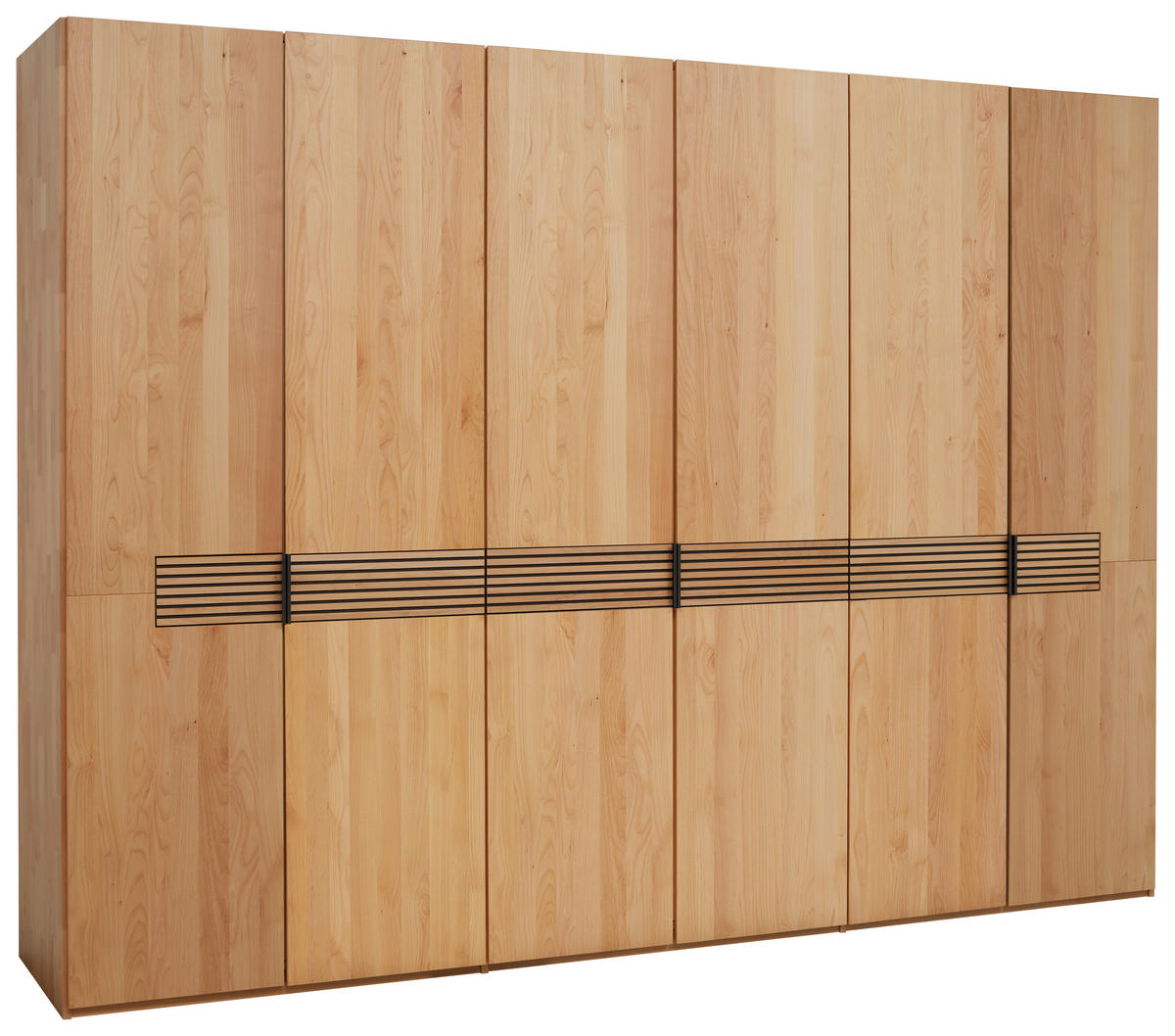 DREHTÜRENSCHRANK  in Erlefarben  - Erlefarben/Schwarz, Natur, Holz/Metall (301,9/223/62cm) - Valnatura