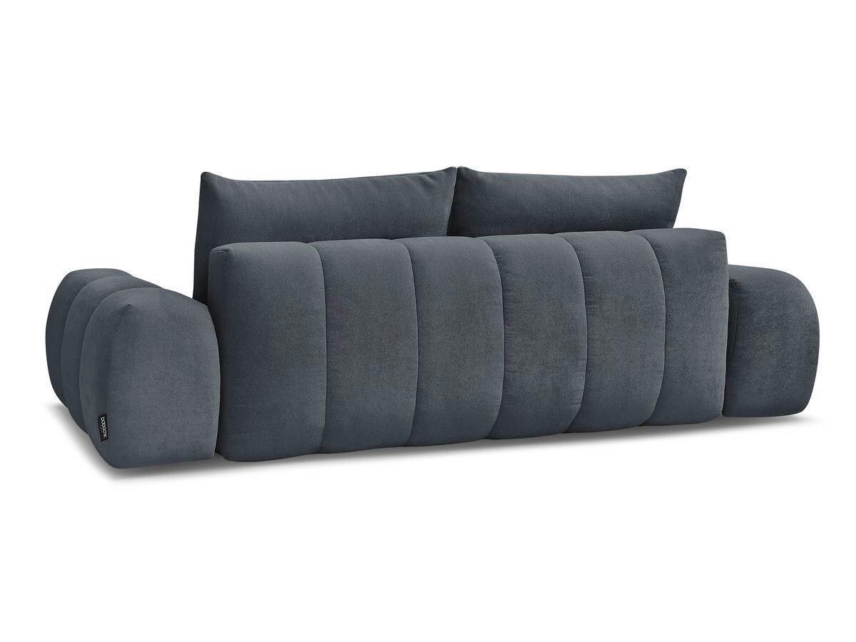 3-SITZER-SOFA EVEREST Struktur Dunkelblau  - Schwarz/Dunkelblau, MODERN, Kunststoff/Textil (278/90/115cm)