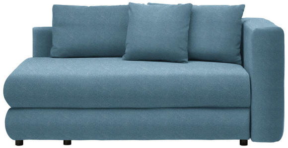 RÉCAMIERE in Flachgewebe Blau - Blau/Schwarz, Design, Kunststoff/Textil (171/71-88/93cm) - Cantus