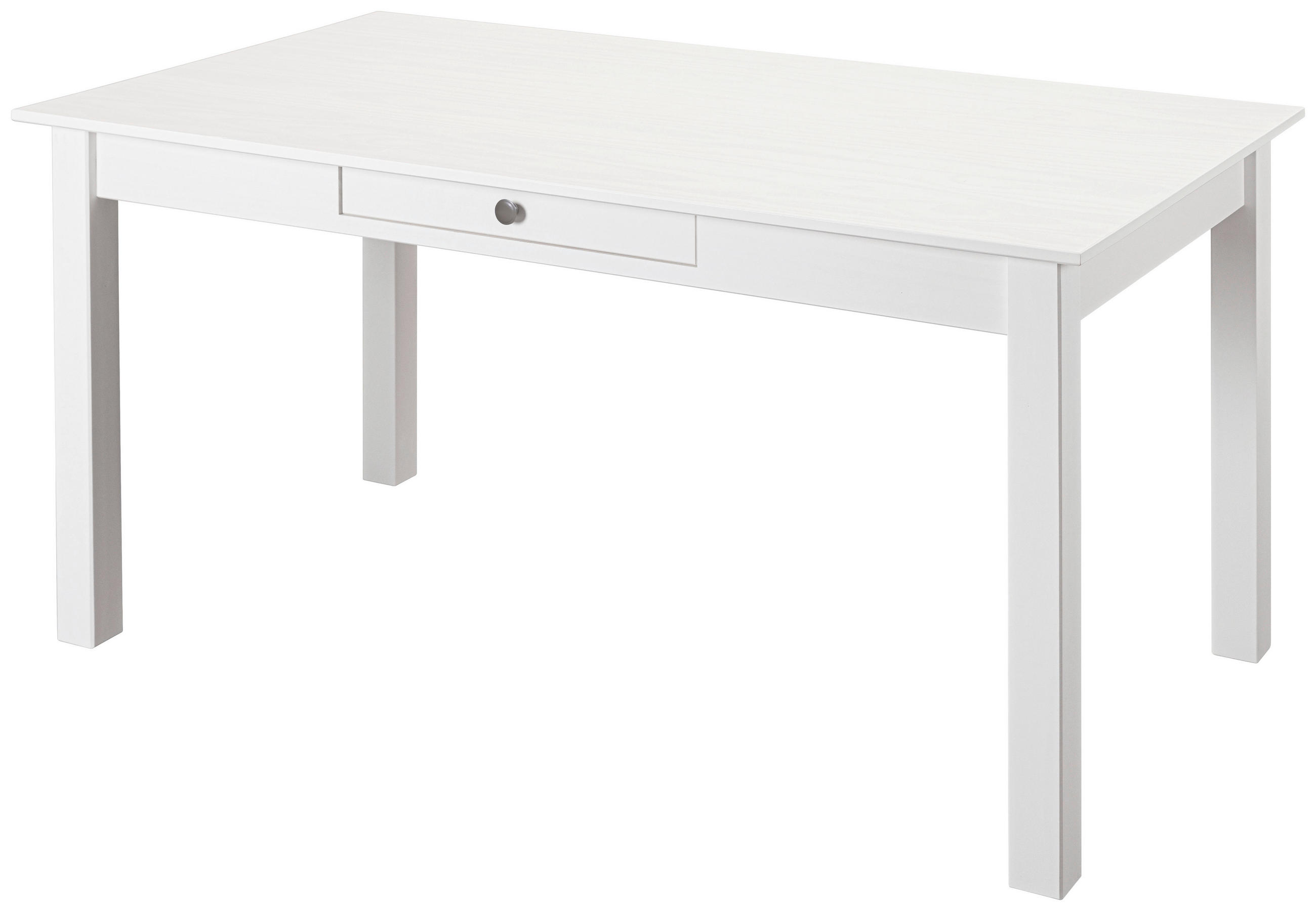 JEDILNA MIZA, masivno bor bela  - bela, Konvencionalno, les (145/80/76cm) - MID.YOU