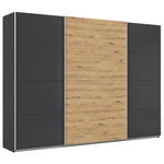 SCHWEBETÜRENSCHRANK  in Grau, Eiche Artisan  - Alufarben/Eiche Artisan, KONVENTIONELL, Holzwerkstoff/Metall (315/229/62cm) - Xora