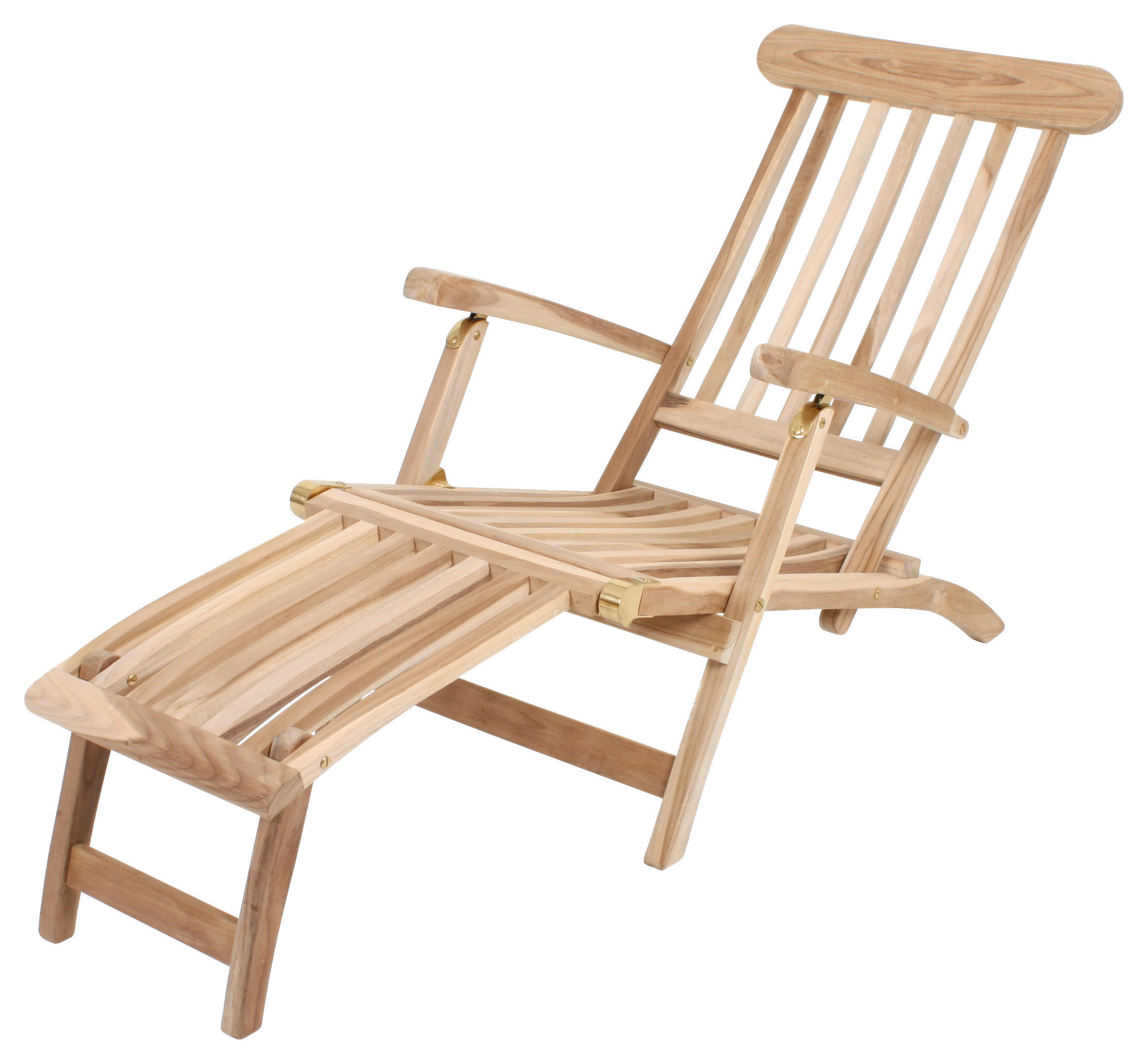 DECKCHAIR 60/81/150 cm  - Hellbraun, MODERN, Holz (60/81/150cm) - Gardenson