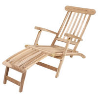 DECKCHAIR 60/81/150 cm Teakholz  - Hellbraun, MODERN, Holz (60/81/150cm) - Gardenson