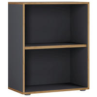 IRATTARTÓ POLC - fekete/méztölgy színű, Design, műanyag/faalapú anyag (60/74/33cm) - P & B