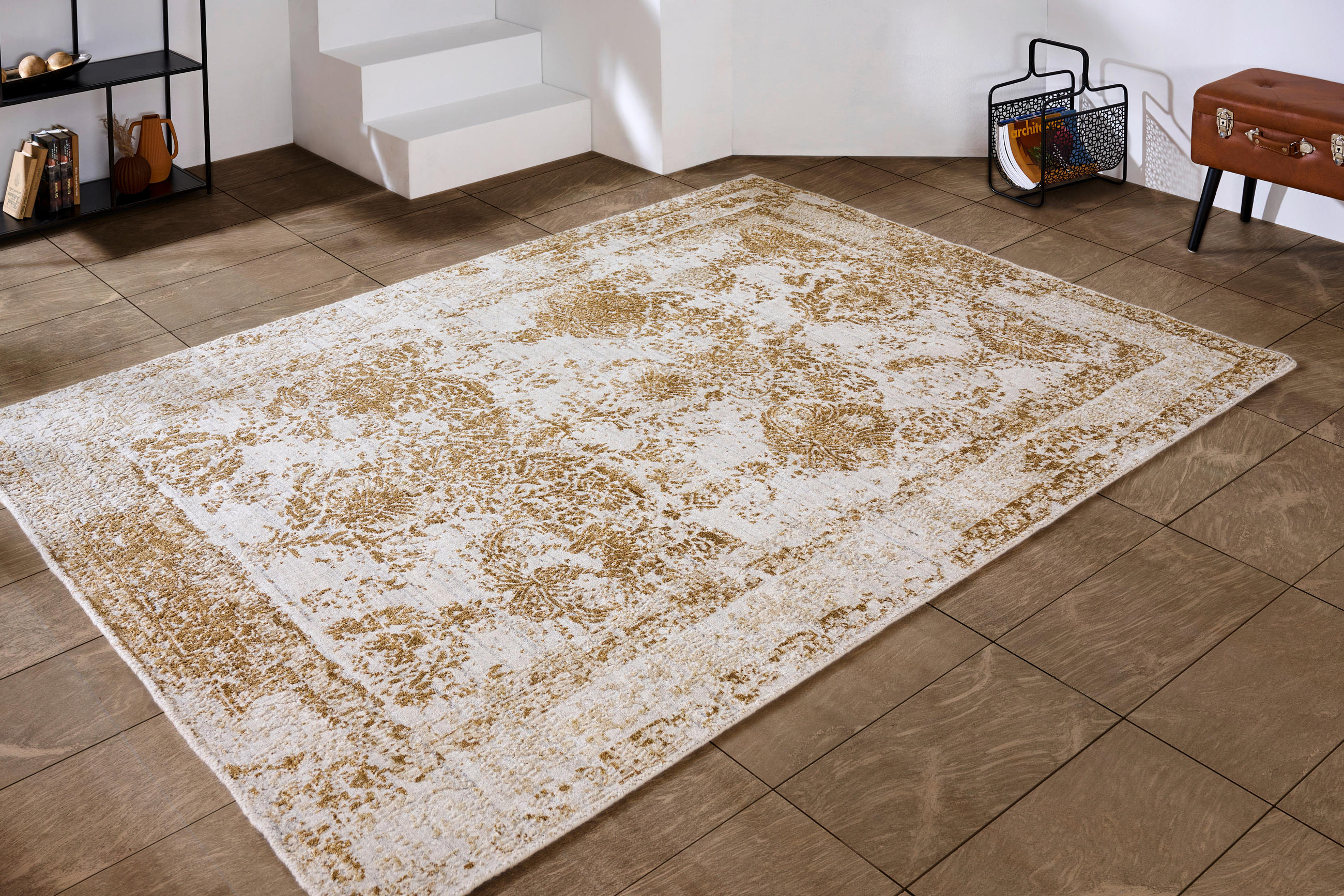 ORIENTTEPPICH 140/200 cm Misoni Gold/Beige Goldfarben, Beige  - Beige/Goldfarben, Design, Textil (140/200cm) - Cazaris