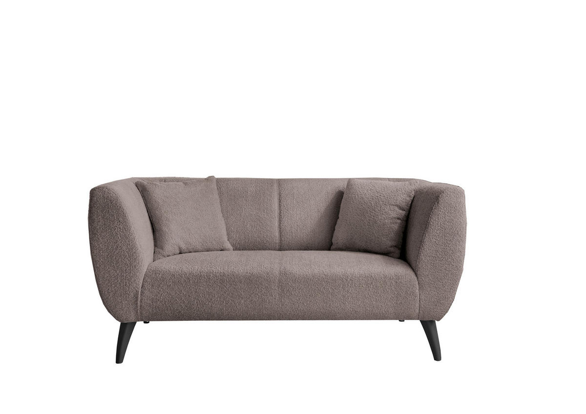 2-SITZER-SOFA Bouclé Taupe  - Taupe/Schwarz, MODERN, Holz/Textil (172/83/88cm) - MID.YOU