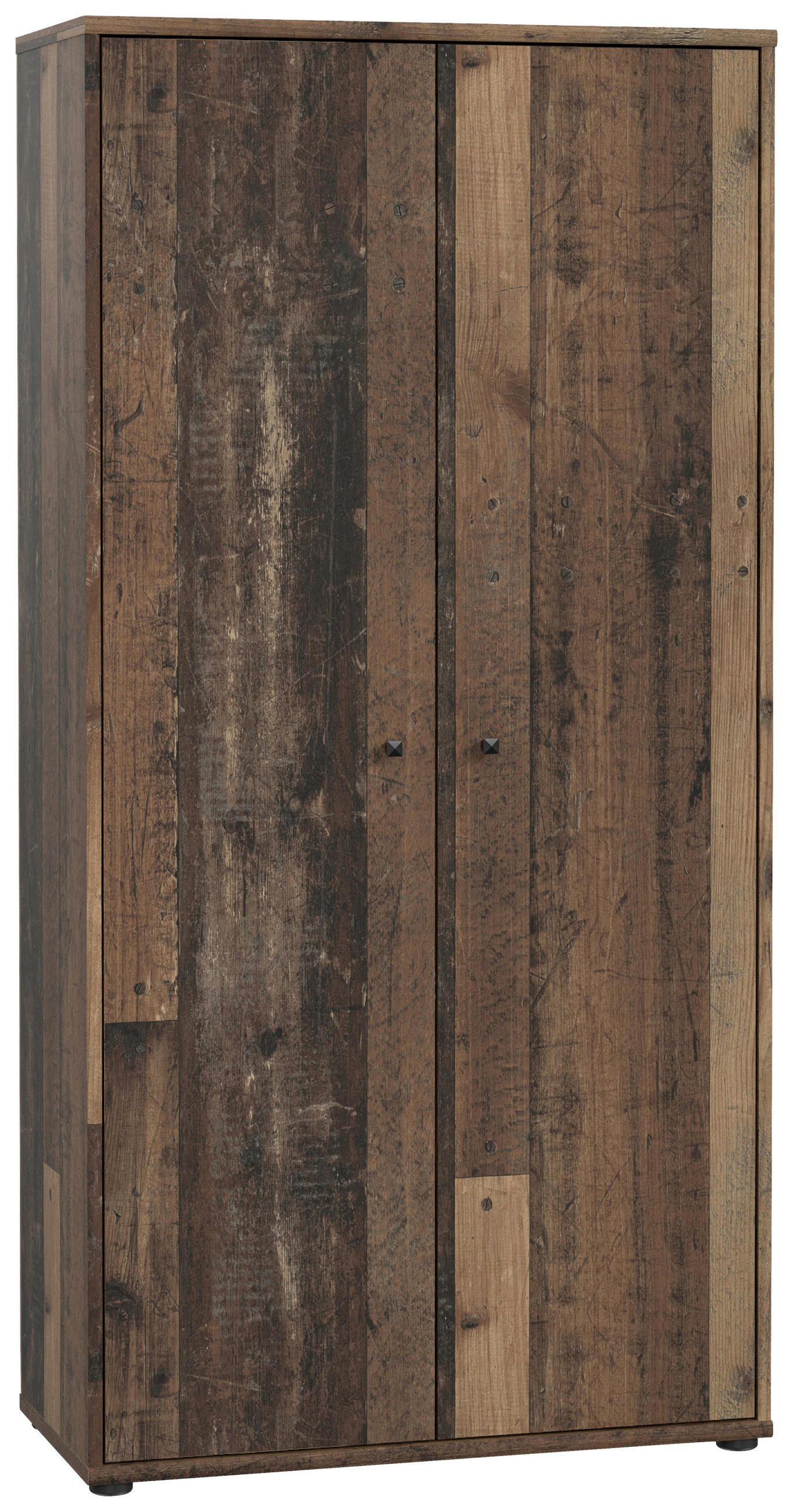 DREHTÜRENSCHRANK 73,7/149,5/34,8 cm,  in Dunkelbraun, Graubraun, 2-türig  - Dunkelbraun/Graubraun, Design, Holzwerkstoff (73,7/149,5/34,8cm)