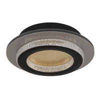STROPNÍ LED SVÍTIDLO, 20/5,5 cm  - černá/čiré, Design, kov/plast (20/5,5cm) - Globo