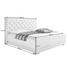 POLSTERBETT Lederlook 160/200 cm - Chromfarben/Weiß, Design, Textil/Metall (160/200cm) - XORA