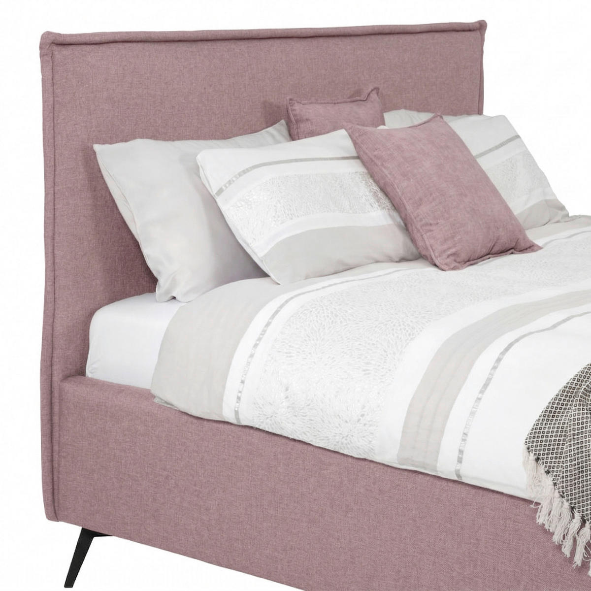 POLSTERBETT Rosa 200/200 cm  - Rosa, MODERN, Holz/Textil (200/200cm) - MID.YOU