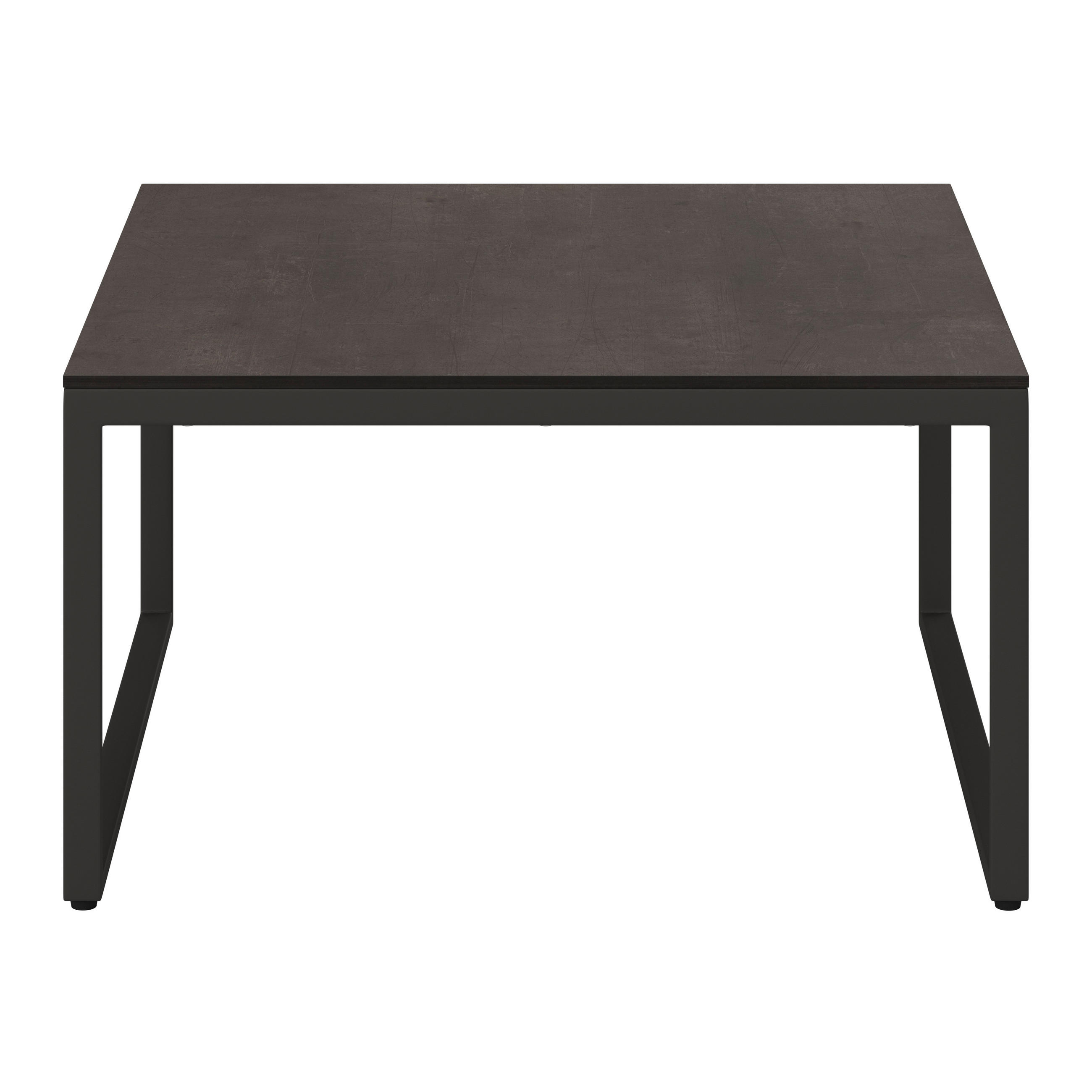 LOUNGETISCH  - Anthrazit/Dunkelbraun, Design, Kunststoff/Metall (76/76/43cm) - Amatio