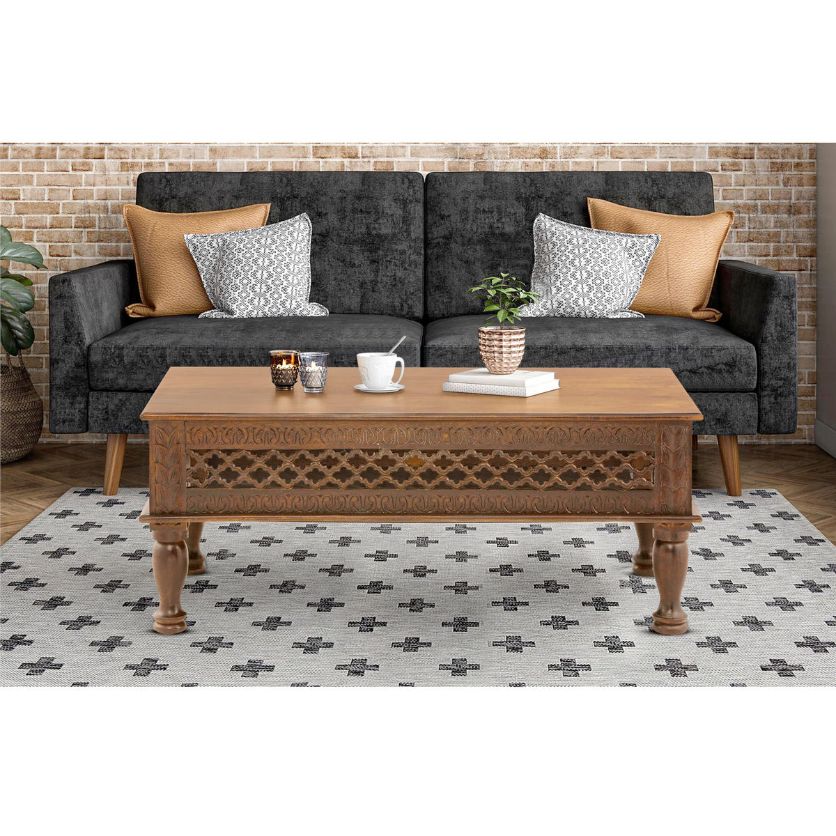 COUCHTISCH in Holz 120/60/45 cm  - Braun, Design, Holz (120/60/45cm) - MID.YOU