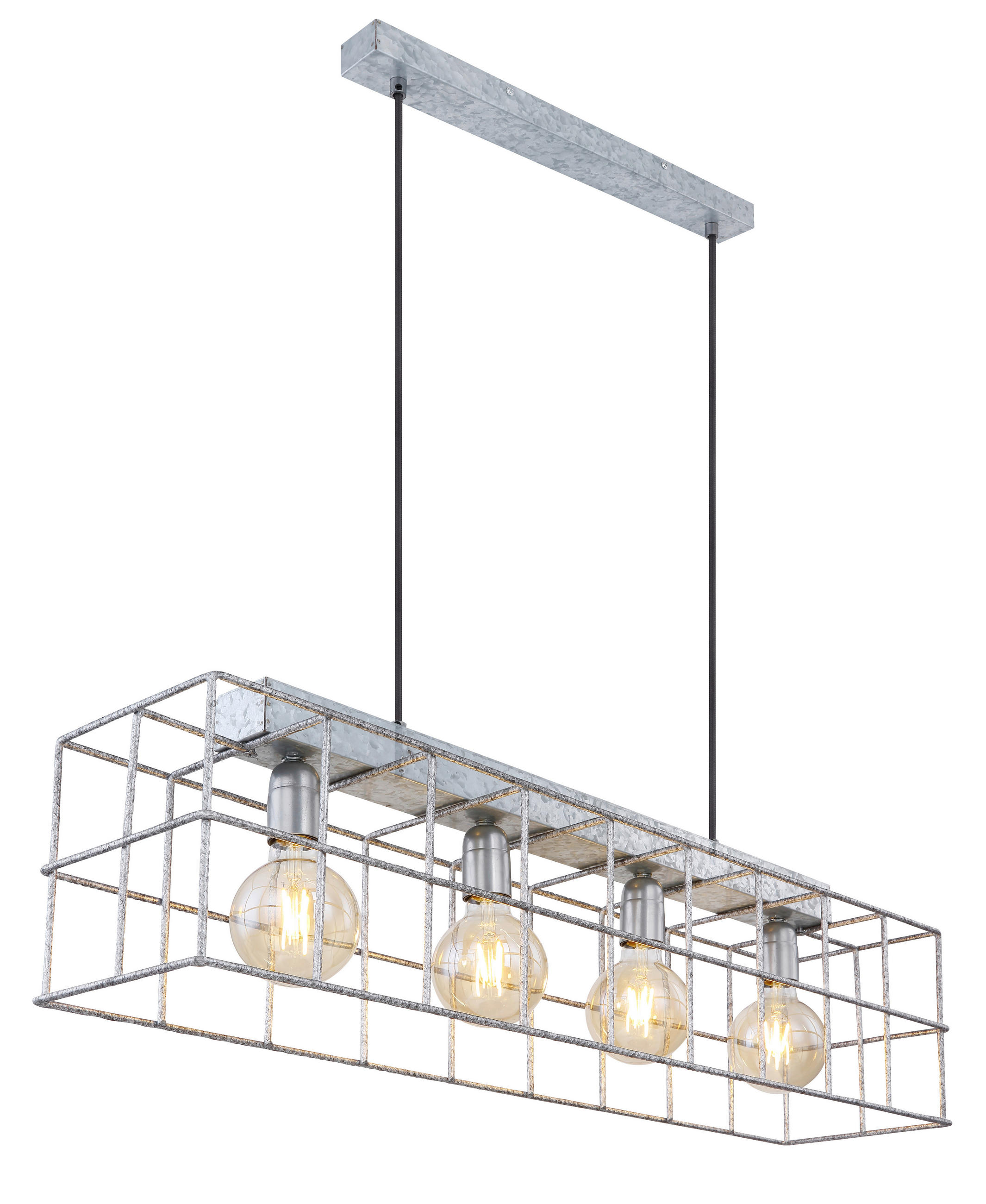 VISEČA SVETILKA  Merril   90/20/150 cm         E27 - barve cinka, Design, kovina (90/20/150cm) - Globo