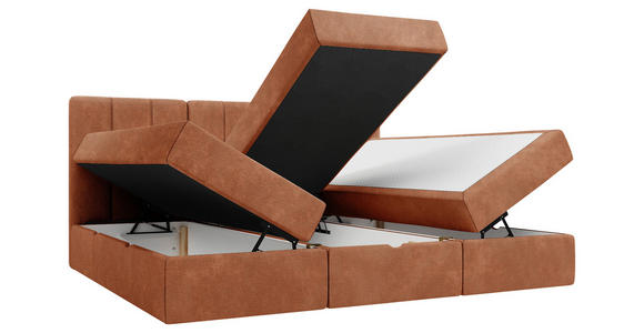 FAMILIENBETT - Rotbraun/Schwarz, Design, Holzwerkstoff/Kunststoff (210/200cm) - Esposa