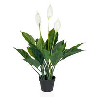 UMĚLÁ ROSTLINA  - bílá/černá, Moderní, plast (26/80/26cm) - MID.YOU