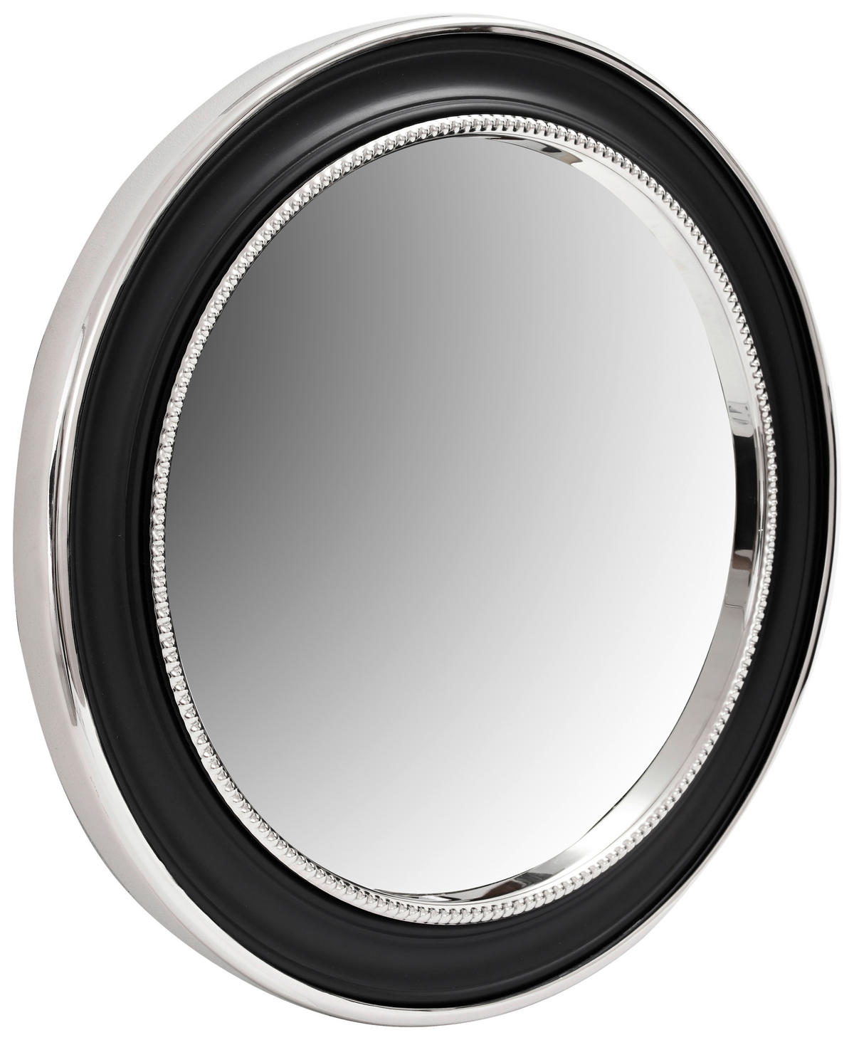 WANDSPIEGEL 58/58/3 cm  - Silberfarben/Schwarz, Lifestyle, Glas/Metall (58/58/3cm) - Kayoom