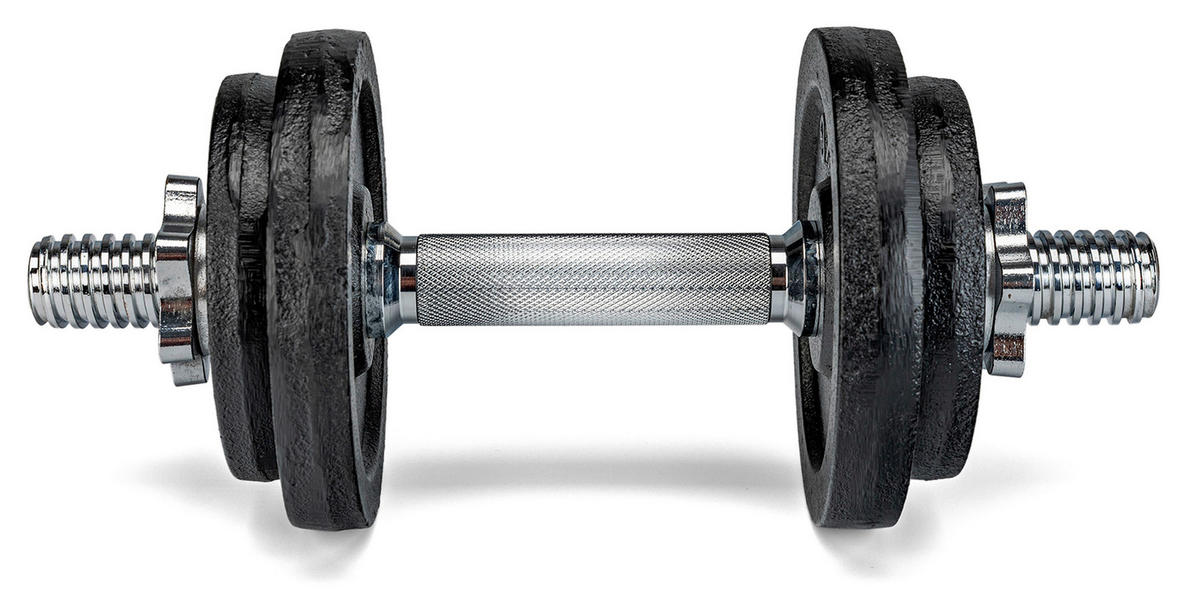 KURZHANTELSET KH 1000  - Silberfarben/Schwarz, KONVENTIONELL, Metall (10kg)