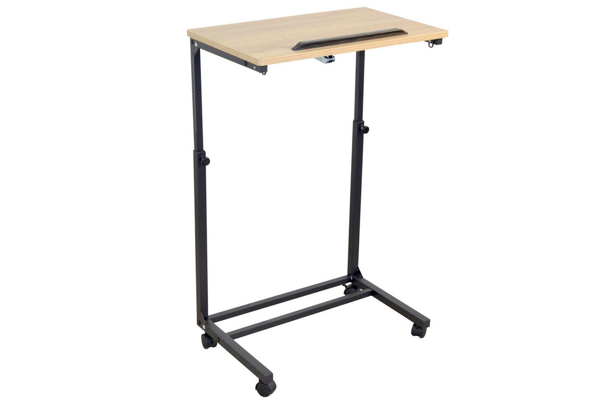 BEISTELLTISCH 55/36/62-88,5 cm Schwarz, Eichefarben rechteckig  - Eichefarben/Schwarz, Design, Holzwerkstoff/Kunststoff (55/36/62-88,5cm) - MID.YOU