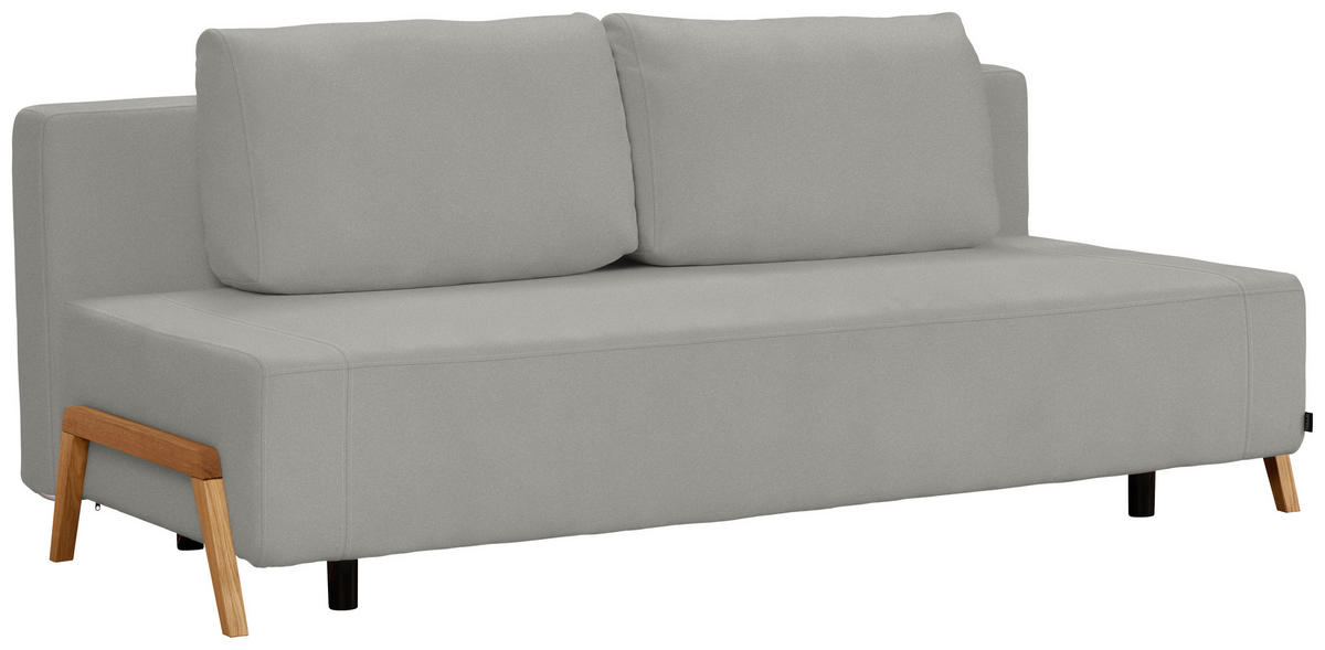 SCHLAFSOFA in Textil Hellgrau  - Hellgrau/Naturfarben, Design, Holz/Textil (211/88/102cm) - Niels Andersson