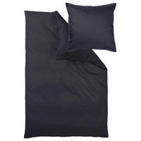 POSTELJNINA Livorno 140/200 cm damast črna  - črna, Konvencionalno, tekstil (140/200cm) - Curt Bauer