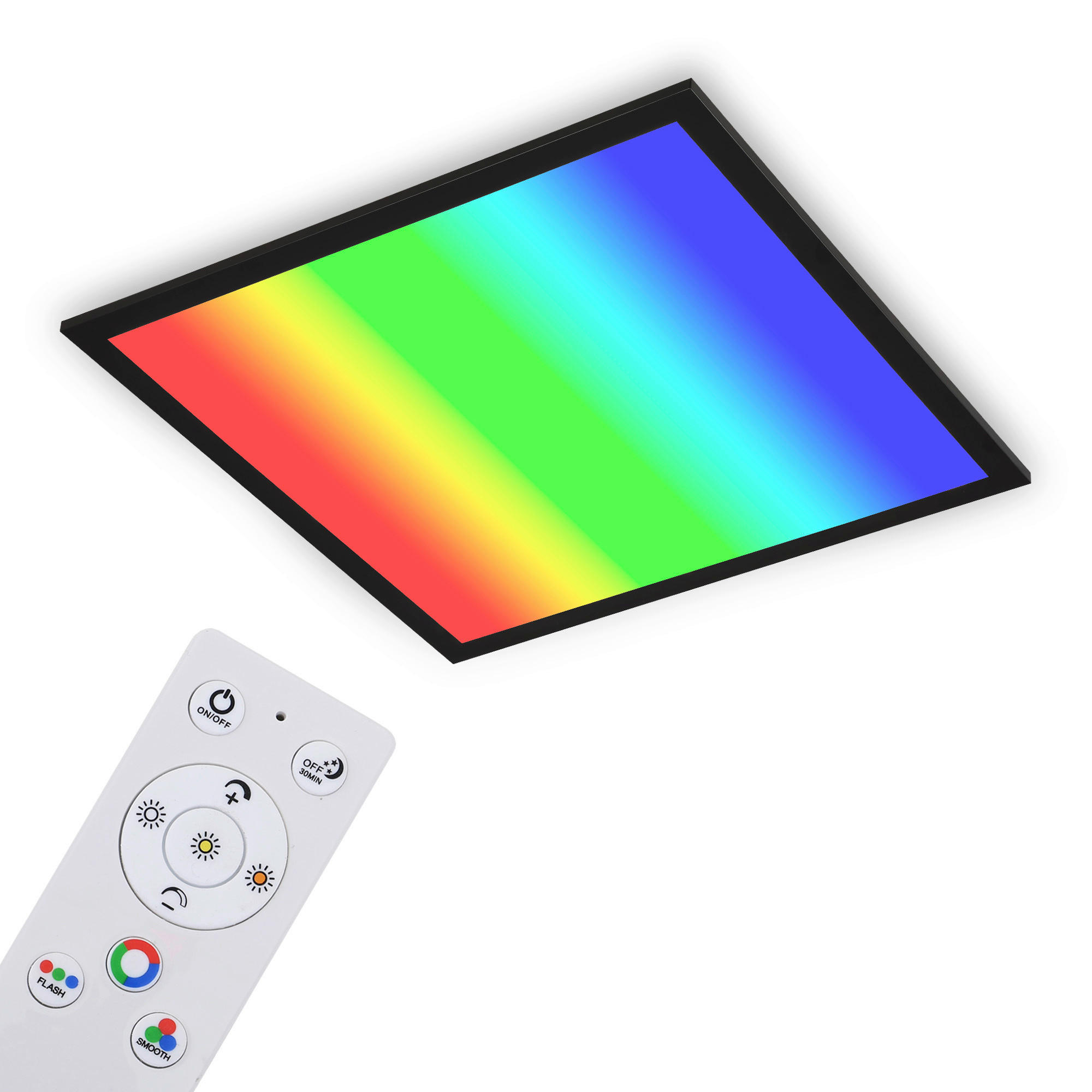LED PANEL - crna, Dizajnerski, metal/plastika (44,5/6,2cm)