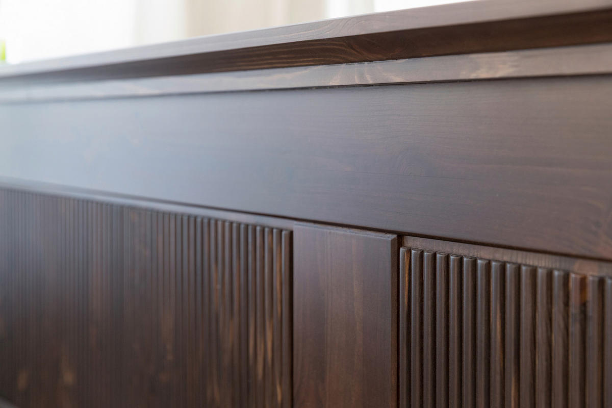 BETT 180/200 cm,  in Dunkelbraun,  - Dunkelbraun, KONVENTIONELL, Holz (180/200cm) - Linea Natura