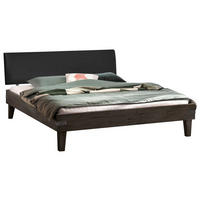 BETT 90/200 cm  in Anthrazit, Grau, Akaziefarben  - Anthrazit/Schwarz, Design, Holz (90/200cm) - Hasena