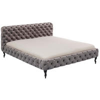POLSTERBETT Grau 160/200 cm  - Schwarz/Grau, Design, Holz/Holzwerkstoff (160/200cm) - Kare-Design