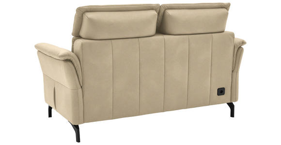 2-SITZER-SOFA in Mikrofaser Ecru - Ecru/Schwarz, KONVENTIONELL, Textil/Metall (178/103/92cm) - Dieter Knoll