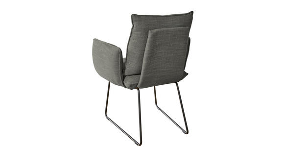 ARMLEHNSTUHL in Stahl Struktur - Schwarz/Braun, Design, Textil/Metall (65/90/70cm) - Dieter Knoll
