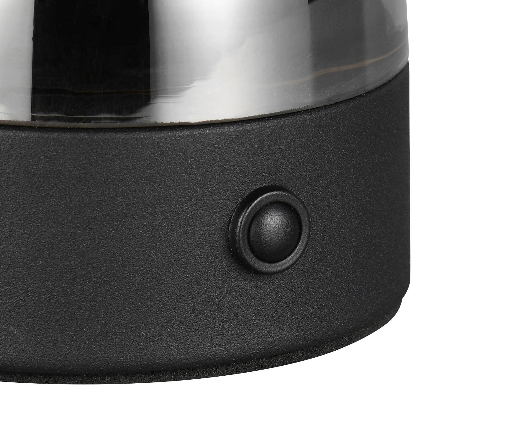 Thumbnail - Akku-Tischleuchte Dooley, Schwarz, Metall, Glas, F, 18 cm, aufladbar über Usb, Lampen & Leuchten, Innenbeleuchtung, Leuc...