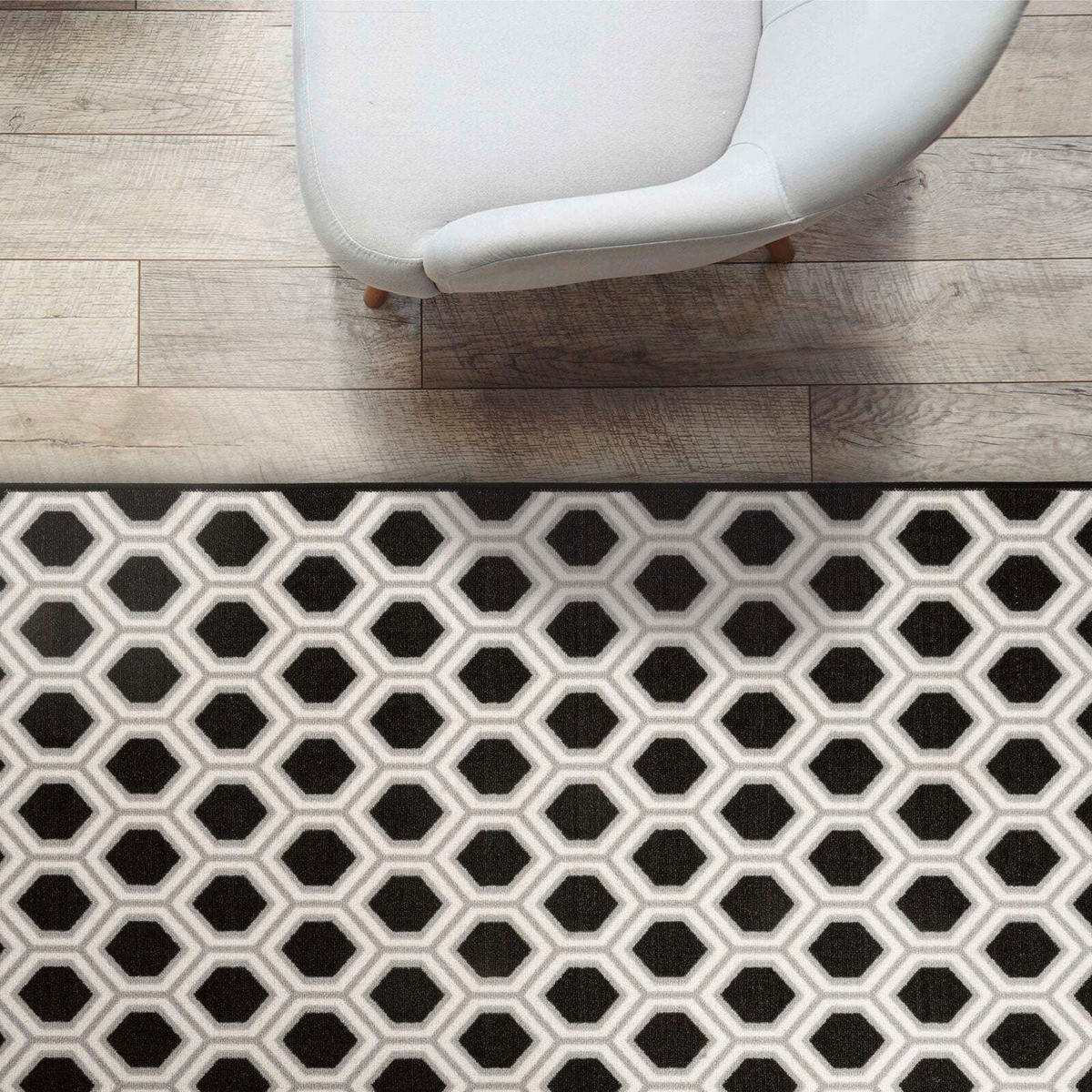 LÄUFER 80/250 cm Bangor  - Schwarz, Design, Kunststoff/Textil (80/250cm) - Floordirekt